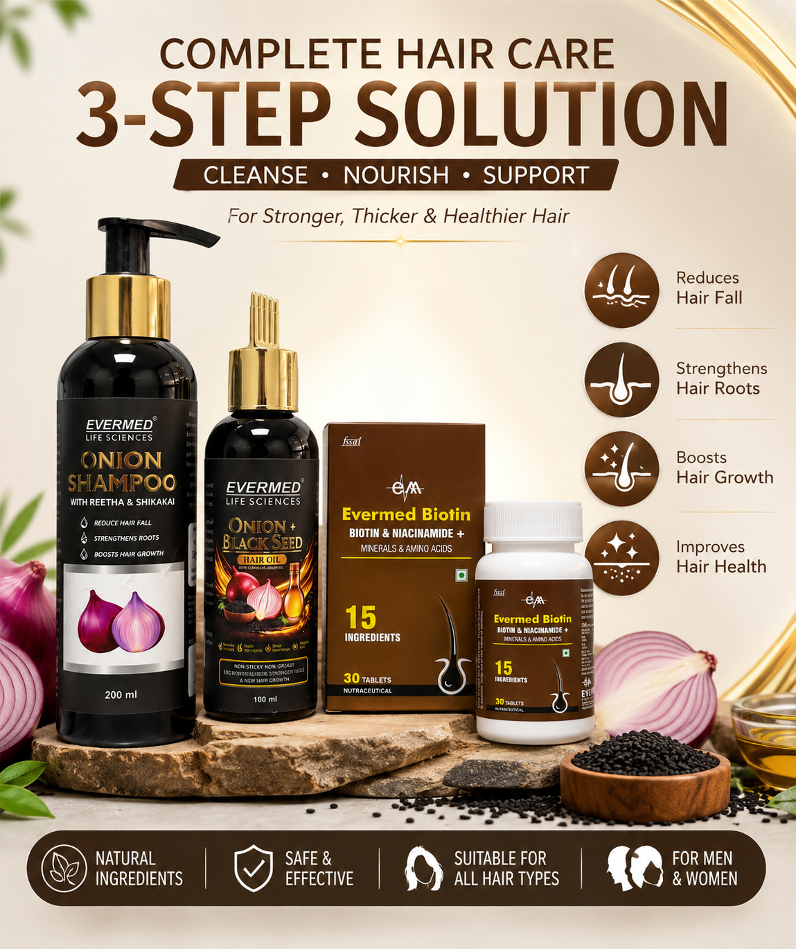 Evermed 3-Step Hair Recovery Combo